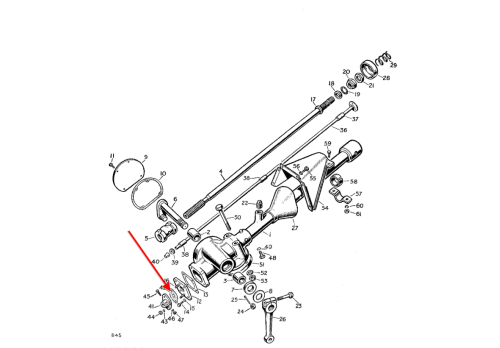 Steering Column Control Tube Clamp Gasket 07343