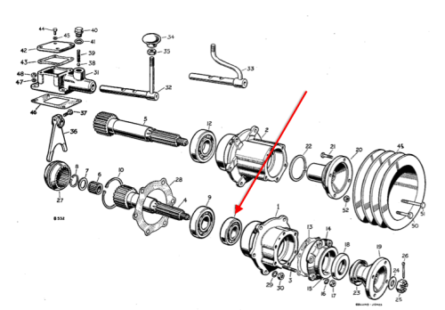 Centre PTO Shaft Rear Bearing 217325