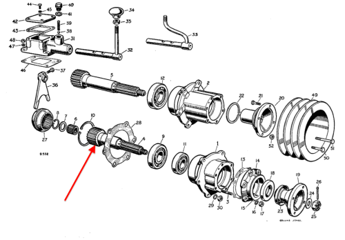 Centre PTO Mainshaft 219744