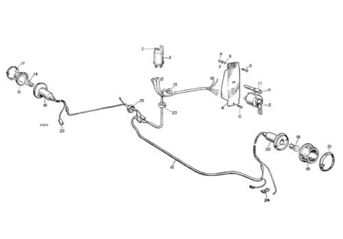 Indicator Flasher Wiring Harness For Dash Mounted Switch Series 1 86" 88" 107" 109" & Series 2 58MY - 60MY 500227 (264371)