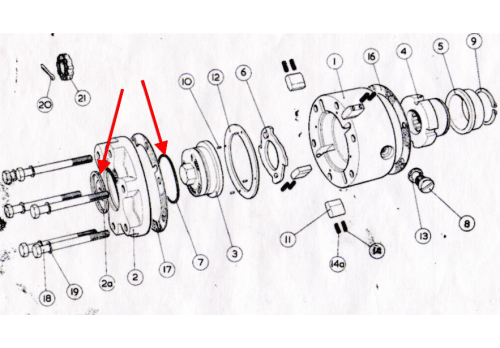 MAP Free Wheeling Hub Actuating Disc Oil Seal (Early) 536603/7