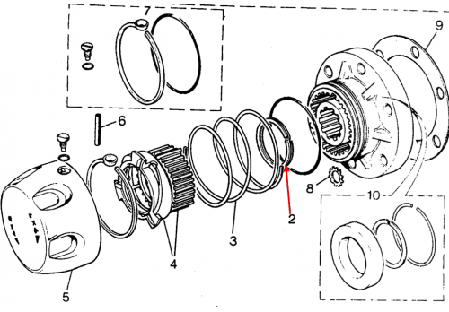 Fairey Free Wheeling Hub Spiralox Ring (24 Spline) 556445