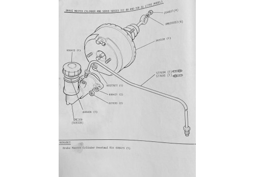 Brake Master Cylinder (Single Line Brake Servo) 88" 109" (GMC309) 569339