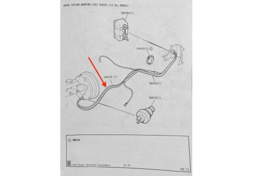 Brake Servo Vacuum Loss Switch To Warning Light Wiring Harness 589218