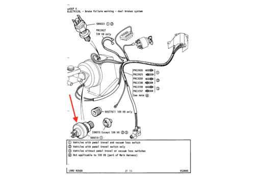 Brake Vacuum Loss Switch 589219