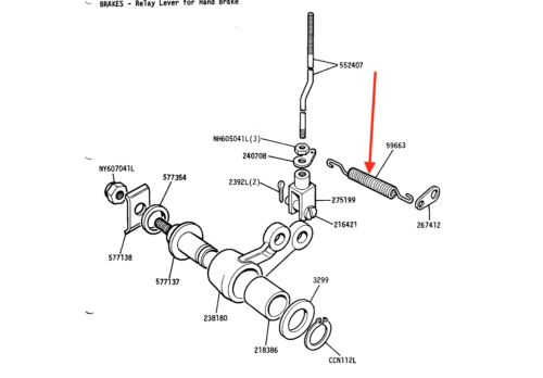 Handbrake Lever Return Spring 59663