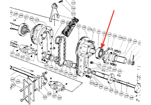 Fairey Drum Winch Drop PTO Rear Bearing FWL-224 (MAP-PTO/85)