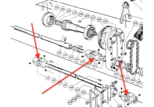 Fairey PTO Drum Winch Driveshaft UJ FWL-244_UJ FWL-267_UJ FWL-277_UJ FWL-6863_UJ