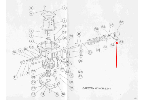 Fairey 4000lb Capstan Winch Shear Pin FWL-5095-A4