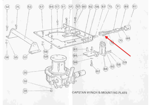 MAP / Fairey Capstan Winch Driveshaft Spring FWL-129-A4