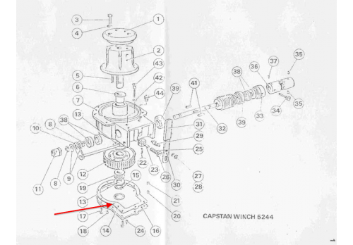 MAP / Fairey Capstan Winch Base Plate Gasket FWL-113-A2