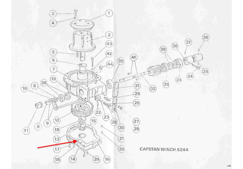 MAP / Fairey Capstan Winch Base Plate Gasket FWL-113-A2